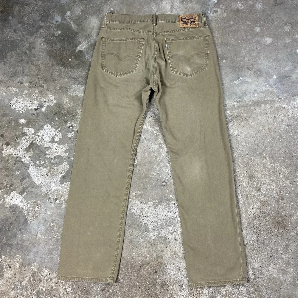 Levi's 505 Jeans Size 34x32 Beige Denim Medium Wash Classic Straight Leg Fit